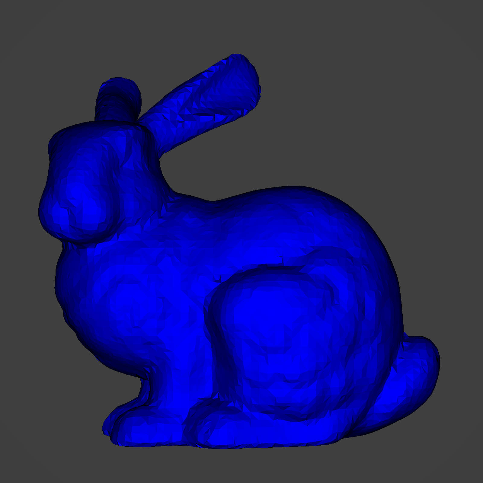 Stanford bunny with flat shading